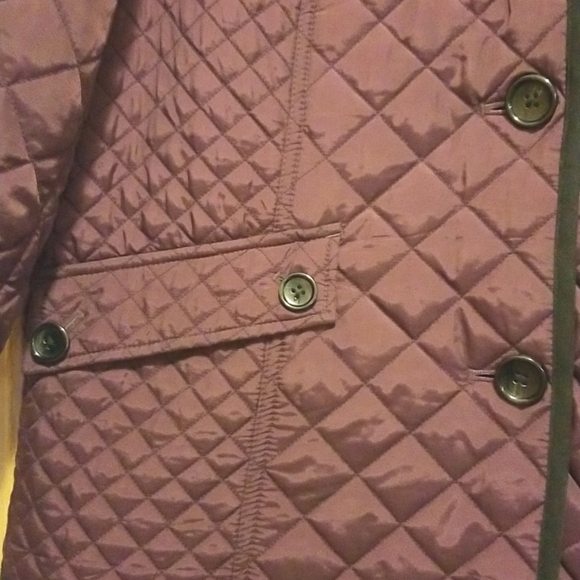 Croft&Barrow women's size M eggplant purple quilted lined puffer jacket - Picture 3 of 7